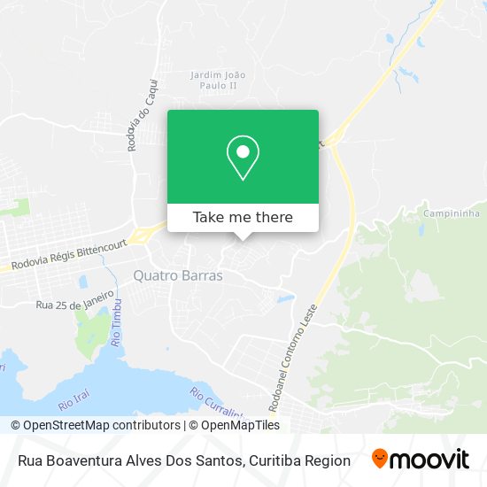 Mapa Rua Boaventura Alves Dos Santos