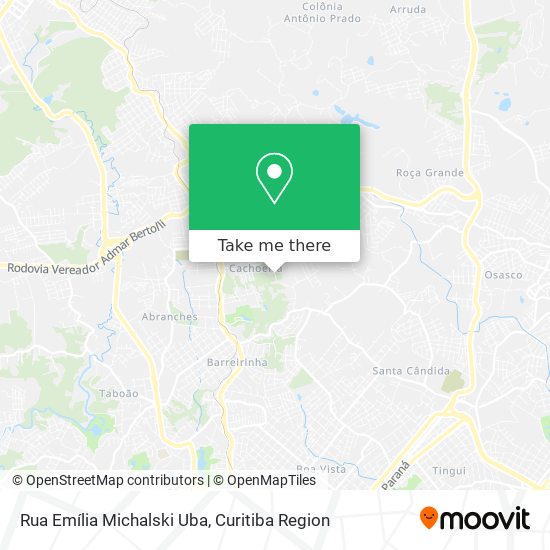 Rua Emília Michalski Uba map