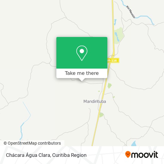 Chácara Água Clara map