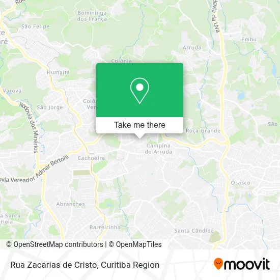 Rua Zacarias de Cristo map