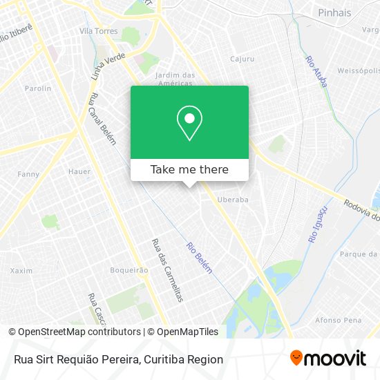 Rua Sirt Requião Pereira map