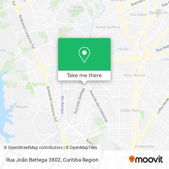Mapa Rua João Bettega 3802