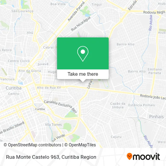 Rua Monte Castelo 963 map