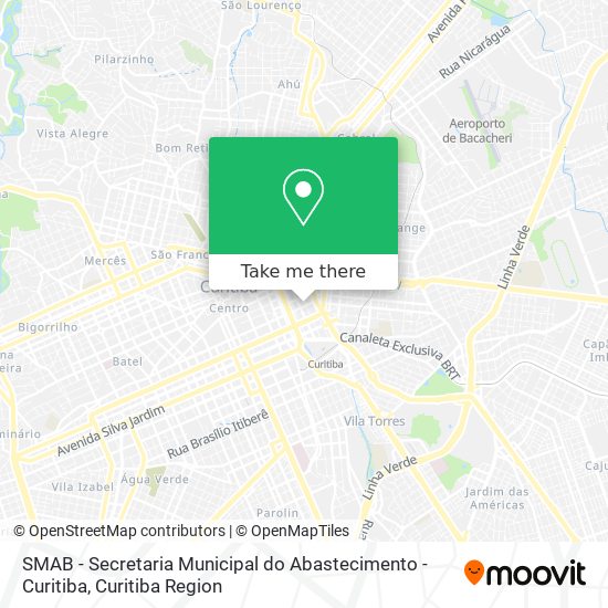 Mapa SMAB - Secretaria Municipal do Abastecimento - Curitiba