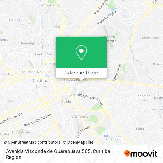 Mapa Avenida Visconde de Guarapuava 585