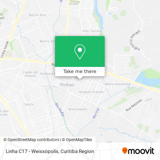 Linha C17 - Weissópolis map