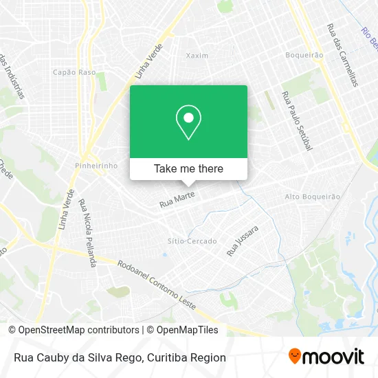 Rua Cauby da Silva Rego map