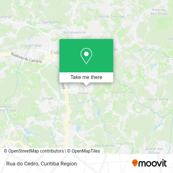Rua do Cedro map