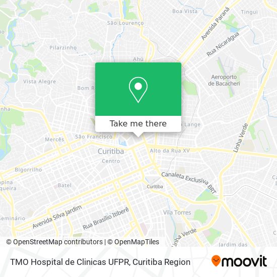 Mapa TMO Hospital de Clinicas UFPR