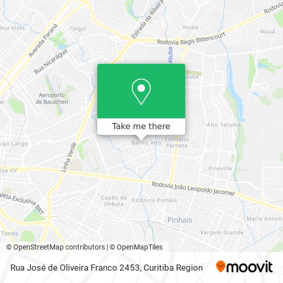Rua José de Oliveira Franco 2453 map