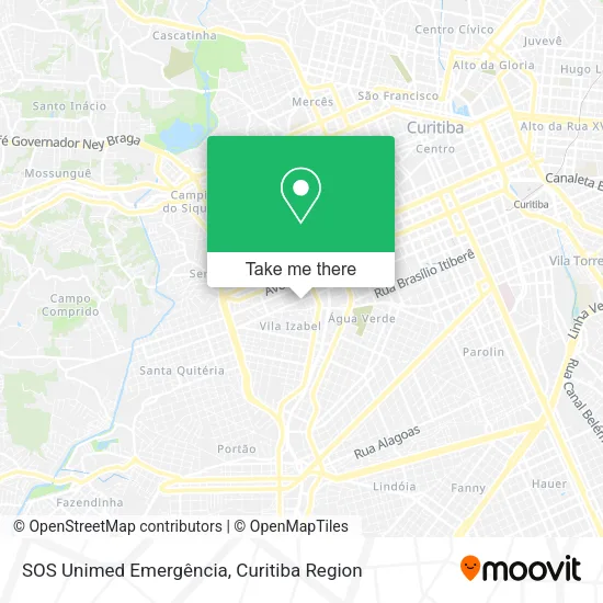 SOS Unimed Emergência map