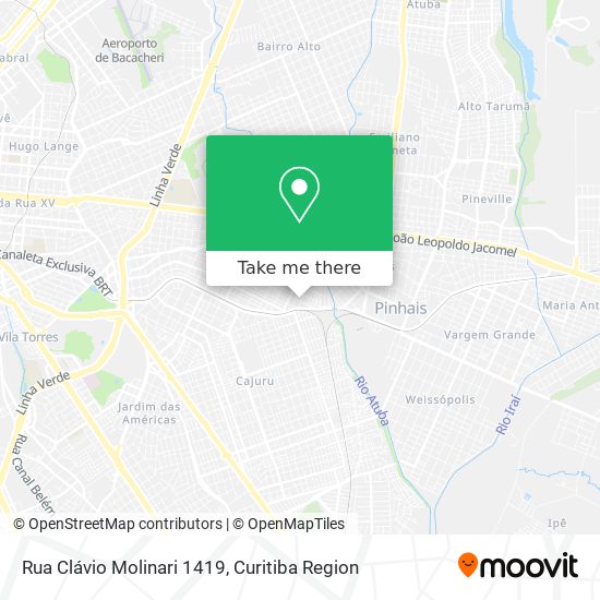 Rua Clávio Molinari 1419 map