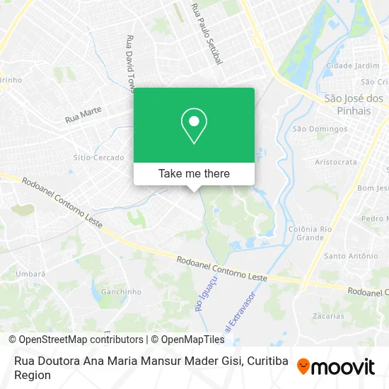 Rua Doutora Ana Maria Mansur Mader Gisi map