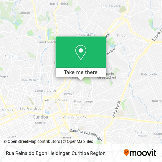 Rua Reinaldo Egon Heidinger map
