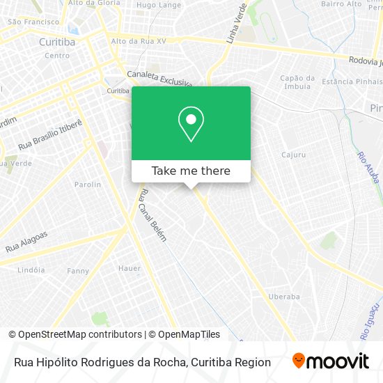 Mapa Rua Hipólito Rodrigues da Rocha