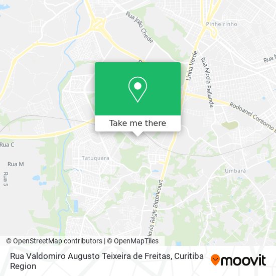 Rua Valdomiro Augusto Teixeira de Freitas map