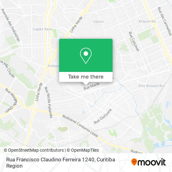 Rua Francisco Claudino Ferreira 1240 map