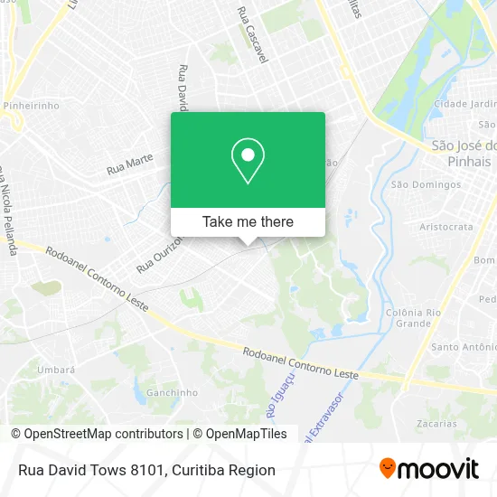 Rua David Tows 8101 map