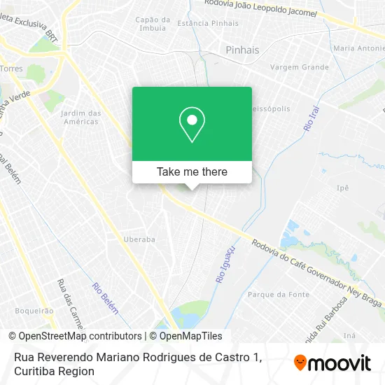 Rua Reverendo Mariano Rodrigues de Castro 1 map