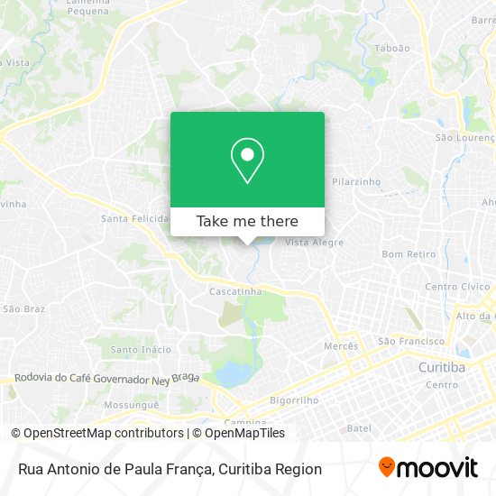 Mapa Rua Antonio de Paula França