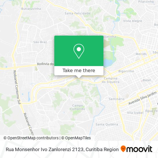 Mapa Rua Monsenhor Ivo Zanlorenzi 2123