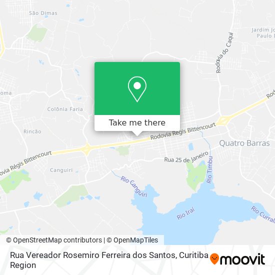 Rua Vereador Rosemiro Ferreira dos Santos map