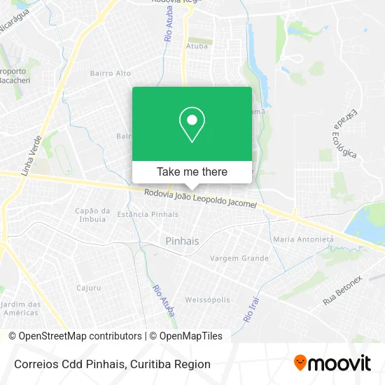 Correios Cdd Pinhais map