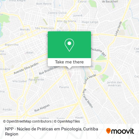 NPP - Núcleo de Práticas em Psicologia map