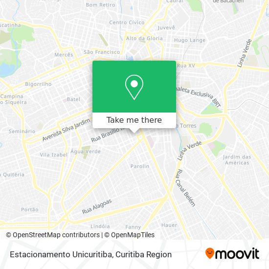 Estacionamento Unicuritiba map