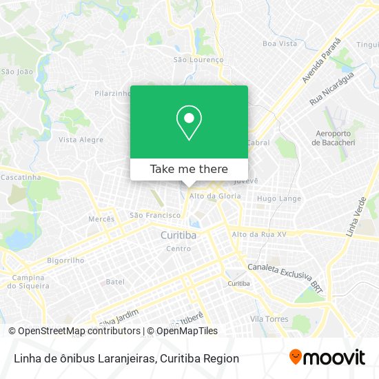Linha de ônibus Laranjeiras map