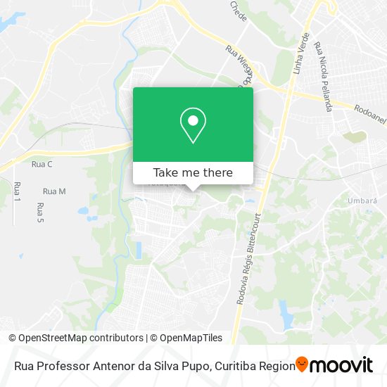 Rua Professor Antenor da Silva Pupo map