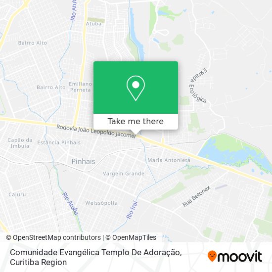 Comunidade Evangélica Templo De Adoração map
