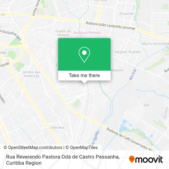 Rua Reverendo Pastora Odá de Castro Pessanha map