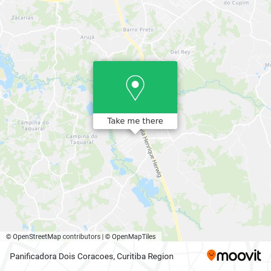 Panificadora Dois Coracoes map