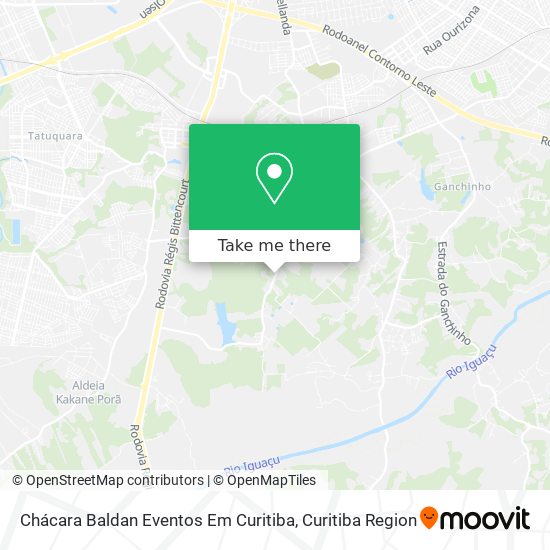 Chácara Baldan Eventos Em Curitiba map