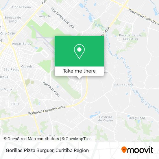 Gorillas Pizza Burguer map