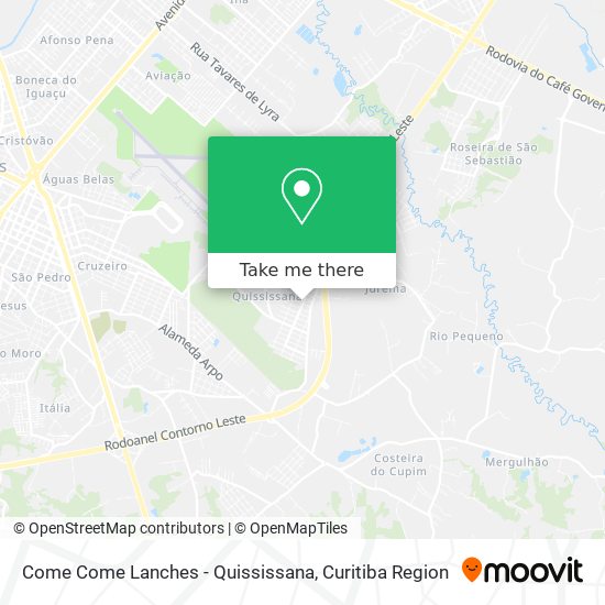 Come Come Lanches - Quississana map