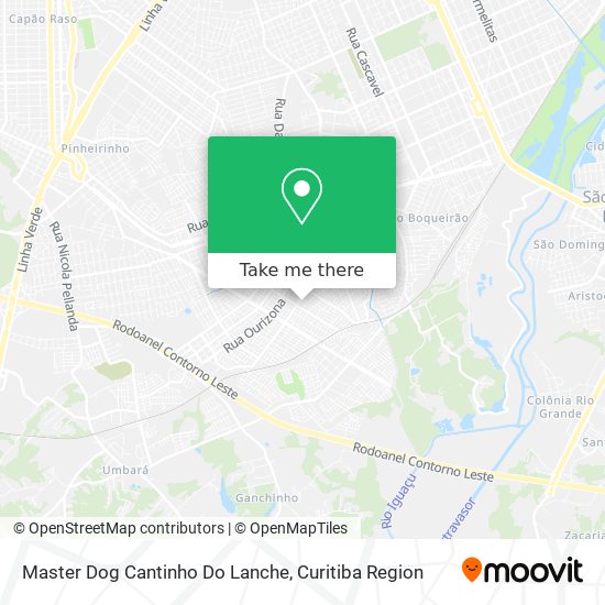 Master Dog Cantinho Do Lanche map