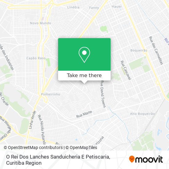 O Rei Dos Lanches Sanduicheria E Petiscaria map
