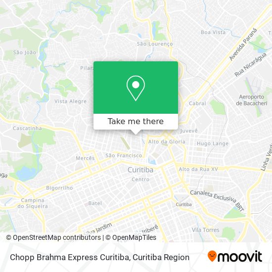 Chopp Brahma Express Curitiba map