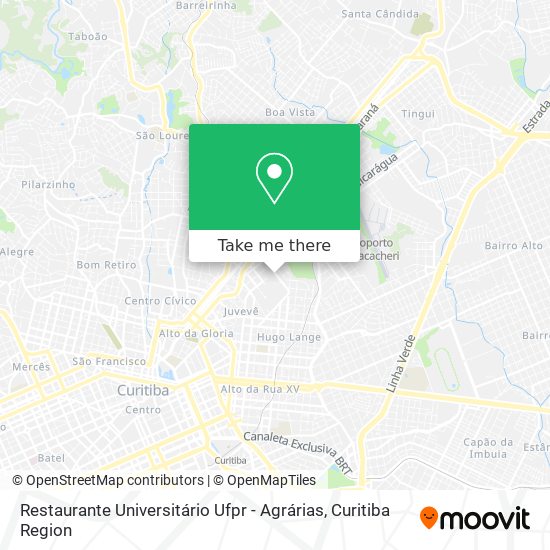 Restaurante Universitário Ufpr - Agrárias map