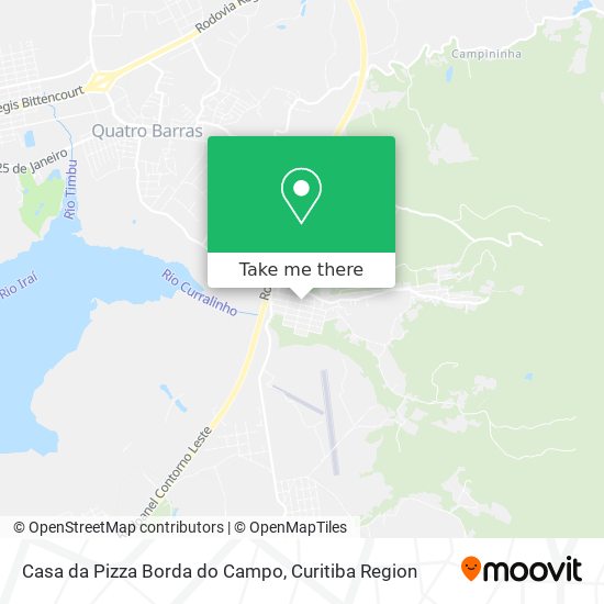 Mapa Casa da Pizza Borda do Campo