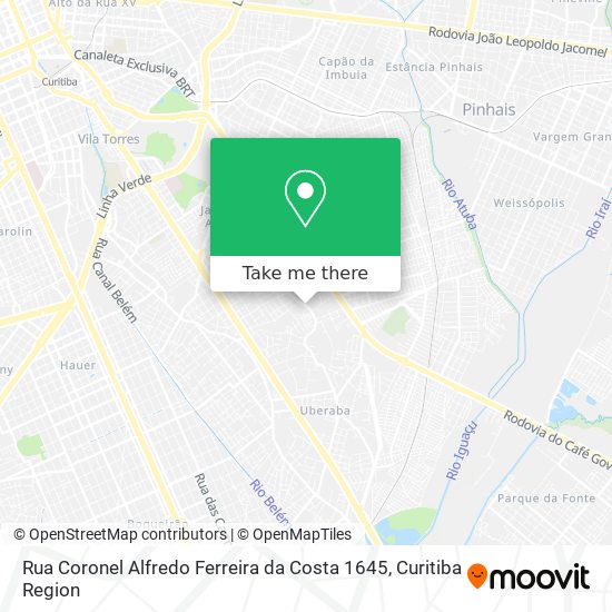 Rua Coronel Alfredo Ferreira da Costa 1645 map