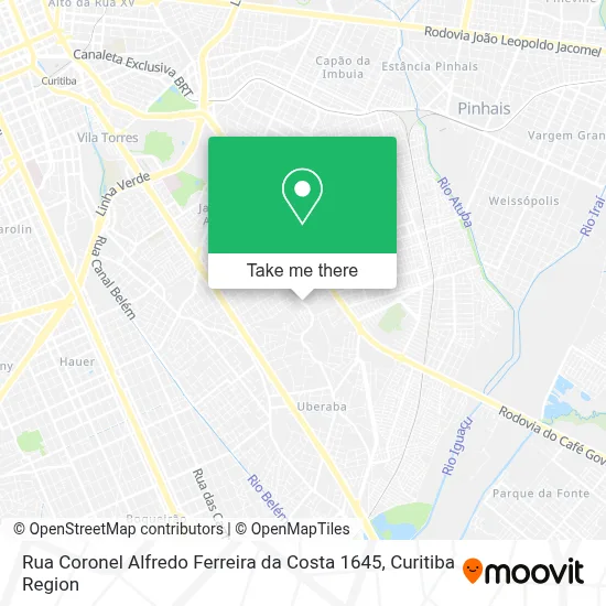 Rua Coronel Alfredo Ferreira da Costa 1645 map