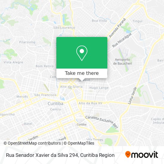 Mapa Rua Senador Xavier da Silva 294