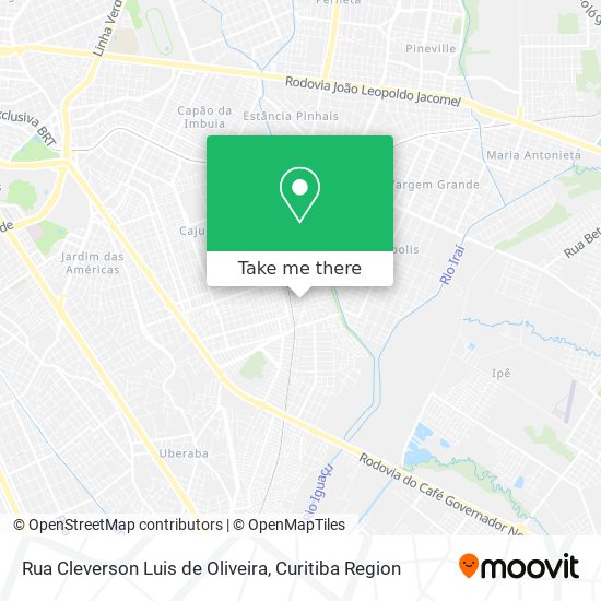 Rua Cleverson Luis de Oliveira map