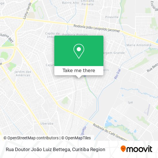 Rua Doutor João Luiz Bettega map