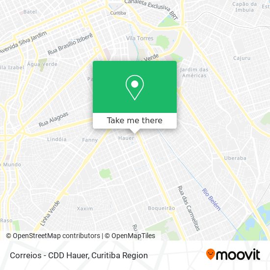 Correios - CDD Hauer map