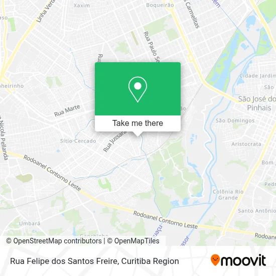 Rua Felipe dos Santos Freire map