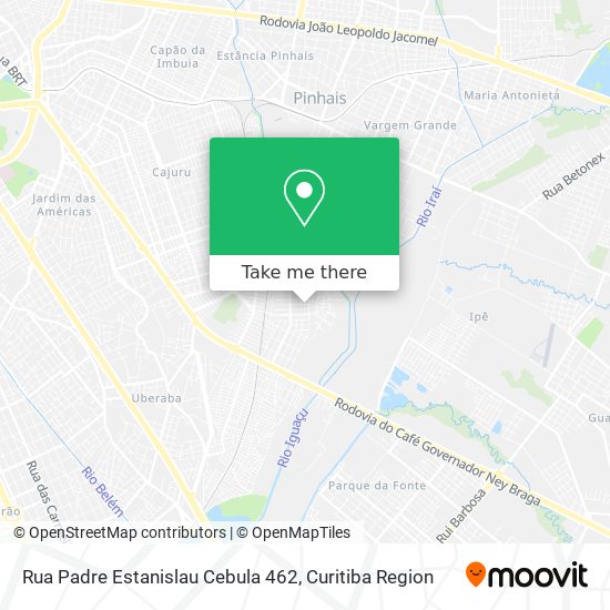 Rua Padre Estanislau Cebula 462 map